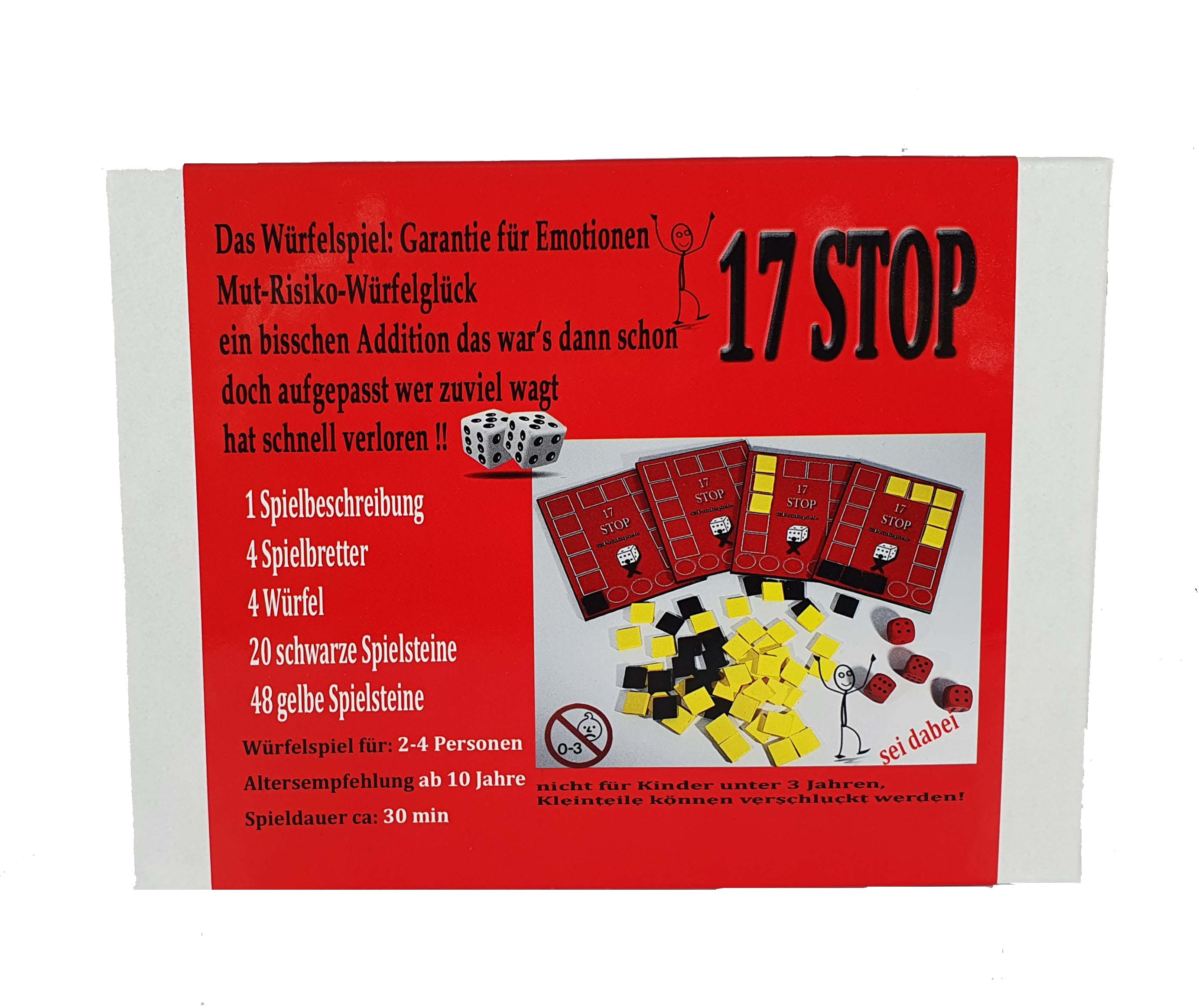 "17 STOP" das Unterhaltungsspiel/ Zockerspiel      