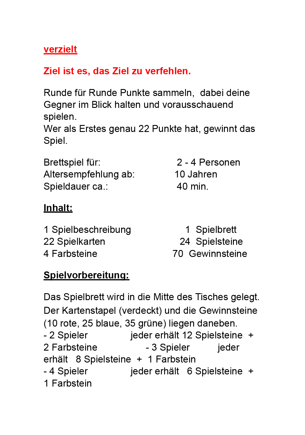 verzielt