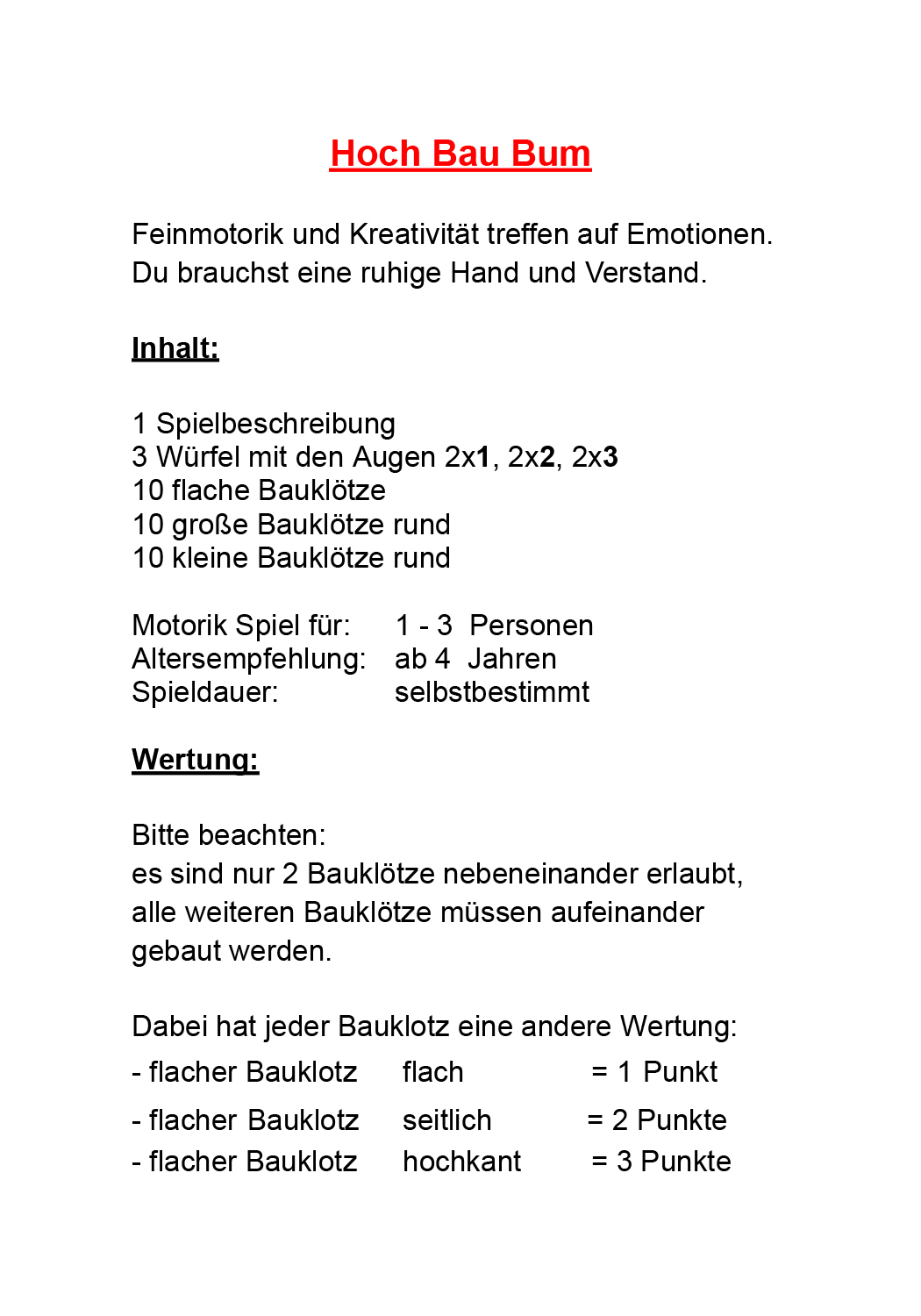 HOCH BAU BUM